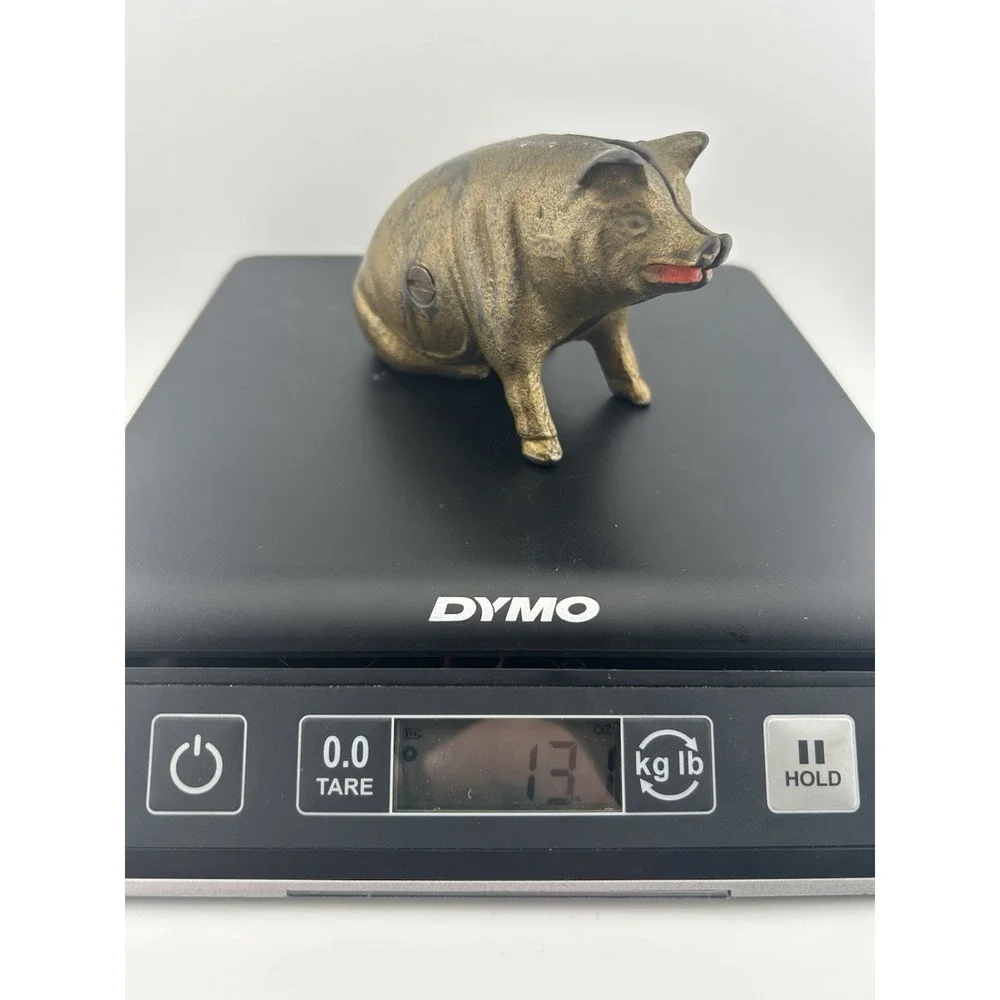 Vintage Cast‎ Iron Pig Piggy Bank